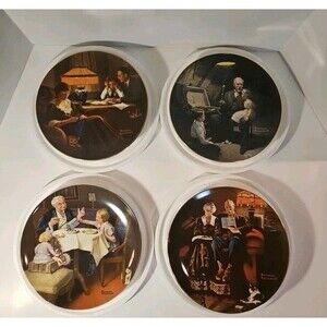 Lot Of 4 Knowles Norman Rockwell Collection Plates